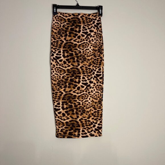 NWT Naked Wardrobe Leopard Print Bodycon Skirt Size Small S02721 NEW - Picture 2 of 8